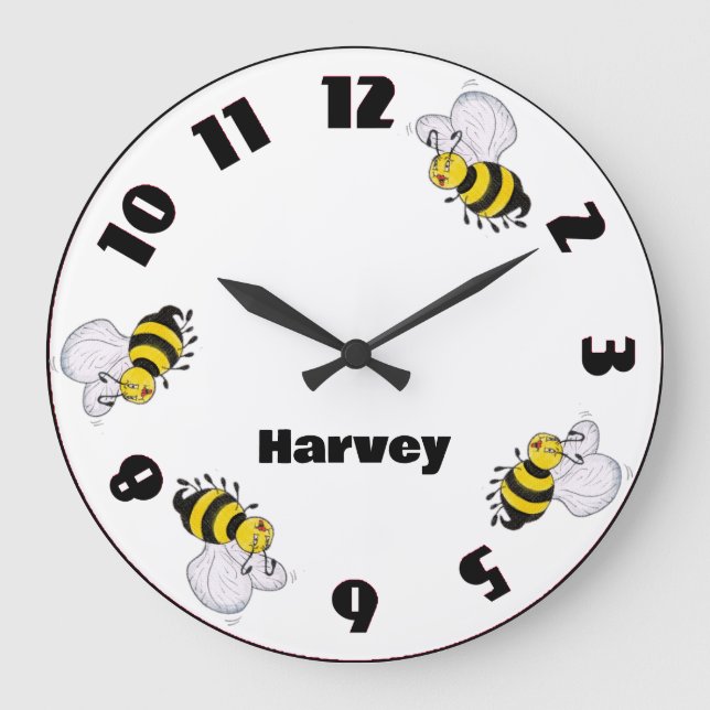 Betty Bee et Busy Bees Horloge ronde (Recto)