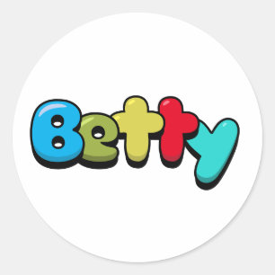 Betty Classic Round Sticker