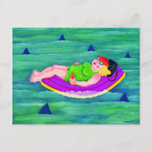 Betty Drifts Away Postcard