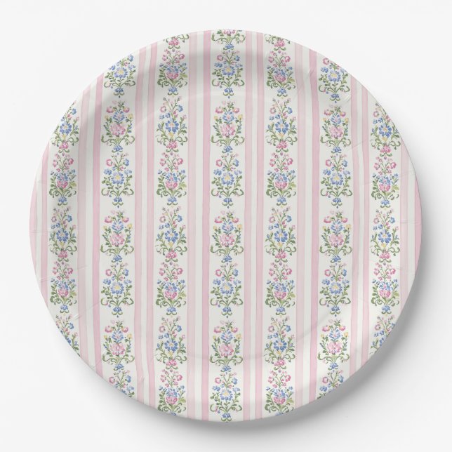 Betty Floral Print Paper Plate (Front)
