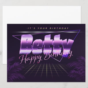 Betty Name First Name pura retro card Birthday