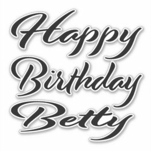 Betty Name Vorname black Sticker Geburtstag