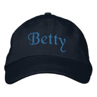 Betty Personalized Embroidered Baseball Cap Blue