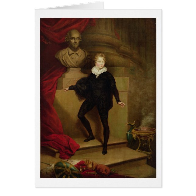 Betty principale comme Hamlet avant un buste de (Devant)