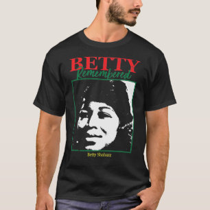 Betty se souvient Betty Shabazz t-shirt Black His