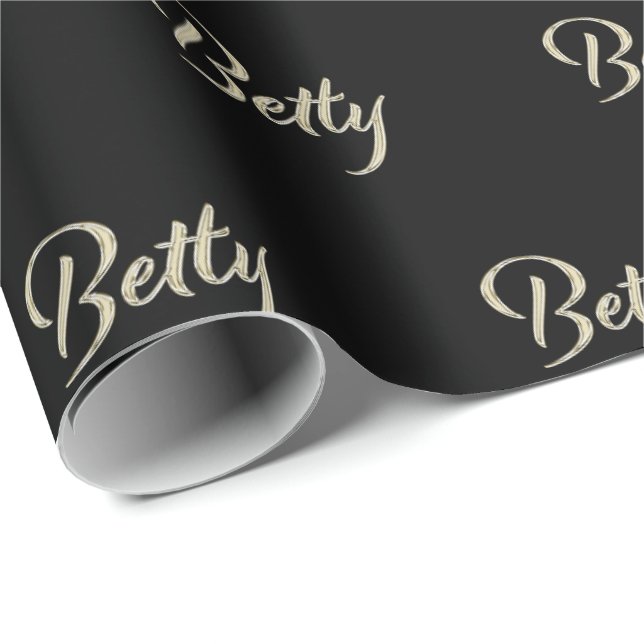 Betty white gold Handwriting Gift Paper (Roll Corner)