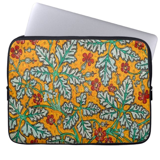 Betty's Yellow Flowers Laptop Sleeve (Front)