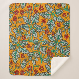 Betty's Yellow Flowers Sherpa Blanket