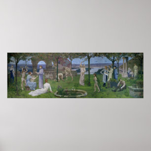 Between Art and Nature, 1890 Poster