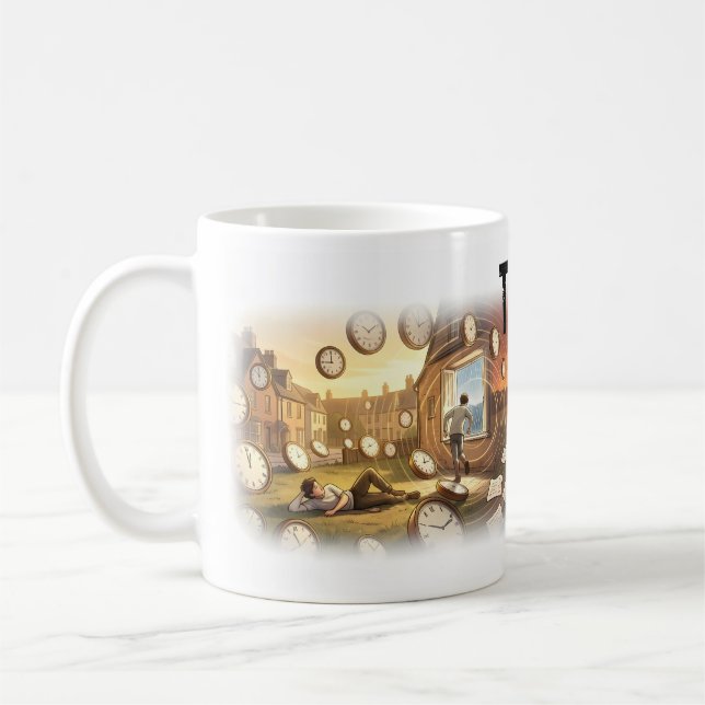 Between Clocks and a Burning Horizon Mug (Left)