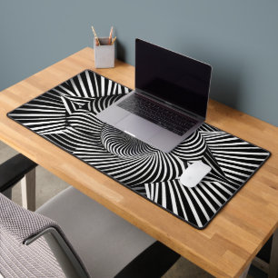 Between Lines and Dimensions Desk Mat