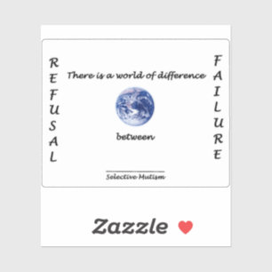 Between Refusal and Failure Light Vinyl Sticker