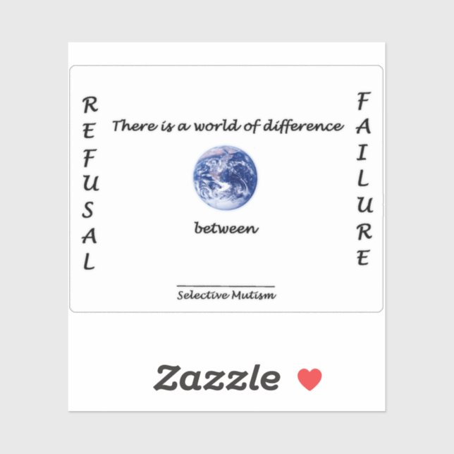 Between Refusal and Failure Light Vinyl Sticker (Sheet)