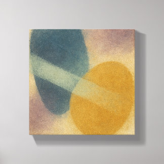 "Between Shores" Zen Ma Abstract | Indigo Ochre Canvas Print