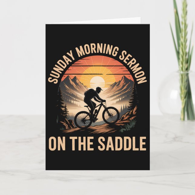 Between Soccer And Chores Mountain Biking Dad  Card (Front)