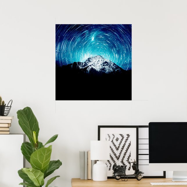 Between the galaxy and the mountain poster (Home Office)