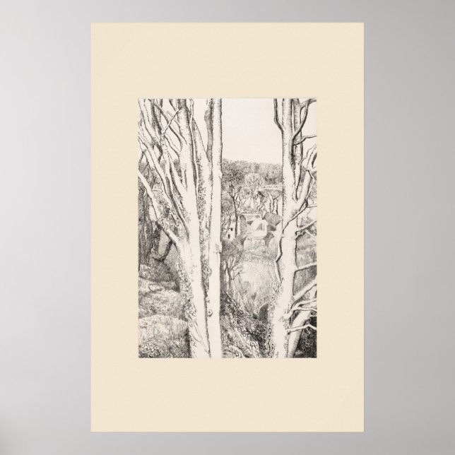 Between the Trees Cornwall Eleanor Hughes Restrike Poster (Front)
