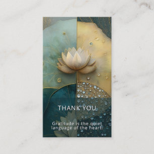 Between Water and Light Lotus Flower Design Business Card