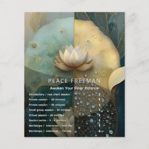 Between Water and Light   Lotus Flower Design Flyer