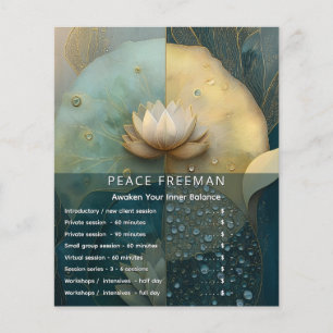 Between Water and Light Lotus Flower Design Flyer
