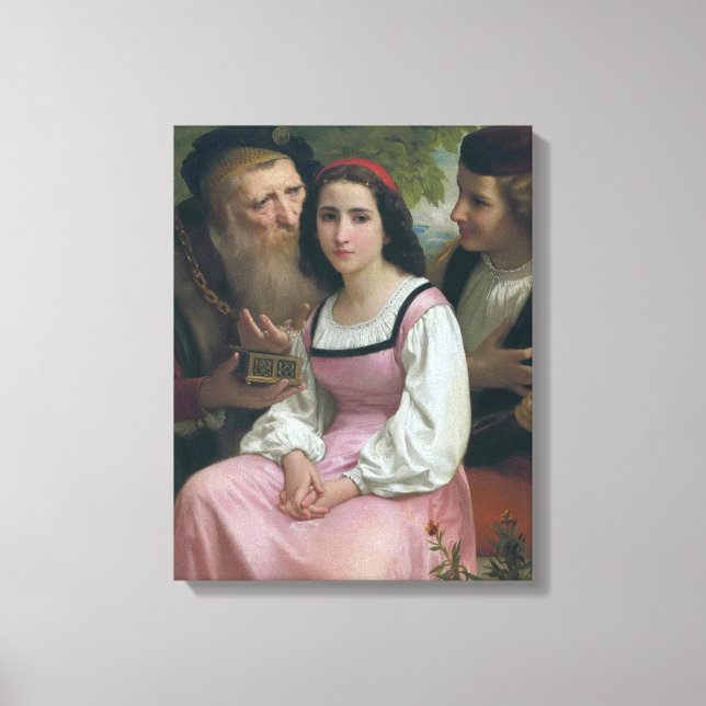 Between Wealth and Love (by Bouguereau) Canvas Print (Front)