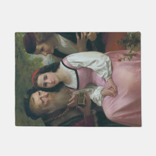 Between Wealth and Love (by Bouguereau) Doormat