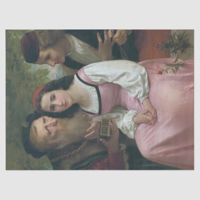 Between Wealth and Love (by Bouguereau) Tissue Paper (Front)