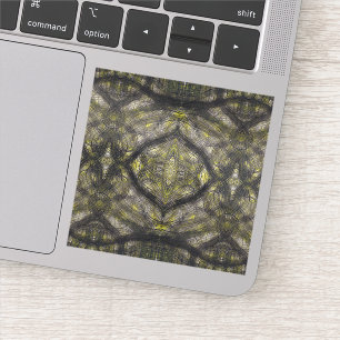 Betwixt Abstract Dark Yellow Black Watercolor Art