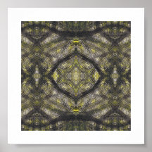 Betwixt Abstract Dark Yellow Black Watercolor Art