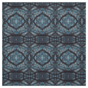 Betwixt Blue Abstract Watercolor Art Fabric