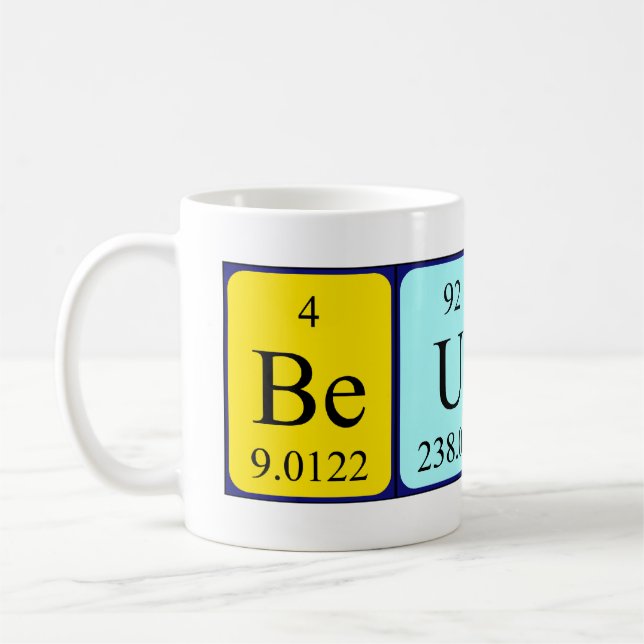 Beulah periodic table name mug (Left)