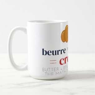 Beurre 27 Couches Croissant Funny Math Mug