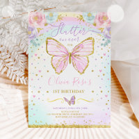 Beurre Anniversaire Invitation Fête des papillons