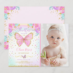 Beurre Anniversaire Invitation Fête des papillons
