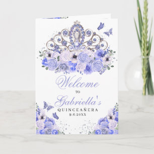Beurre bleu Tiara Quinceanera Programme