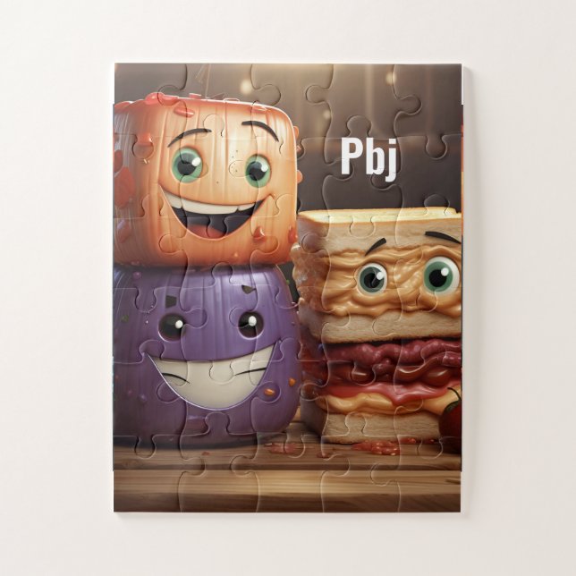 Beurre d'arachide et gelée Temps de jeu : Puzzle d (Vertical)