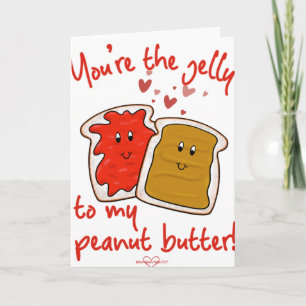 Beurre d'arachide et Jelly Carte Saint-Valentin