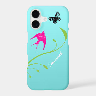 Beurre d'oiseau rose Vintage sur Aqua