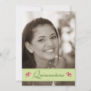 Beurre doux Quinceanera Invitation (sauge)