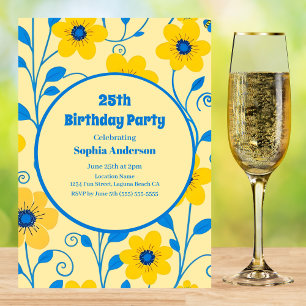 Beurre Florales Jaunes et Bleues - Invitation d'an