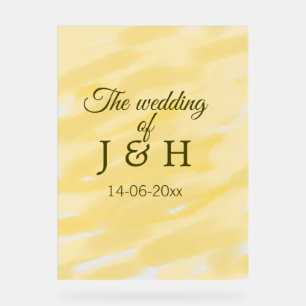 Beurre jaune pastel le mariage du nom de couple le