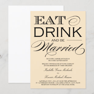 Beurre Manger, Boire  Faire-part de mariage