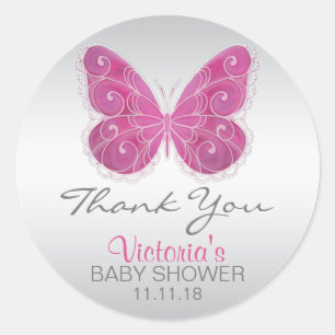 Beurre mignon Baby shower rose Étiquettes Stickers