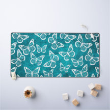 Beurre mignon Élégant Motif Plutôt blanc Turquoise
