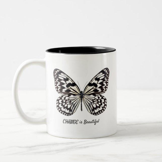 Beurre noir et blanc Mug à deux tons (Gauche)