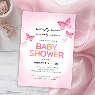 Beurre rose Baby shower Invitation