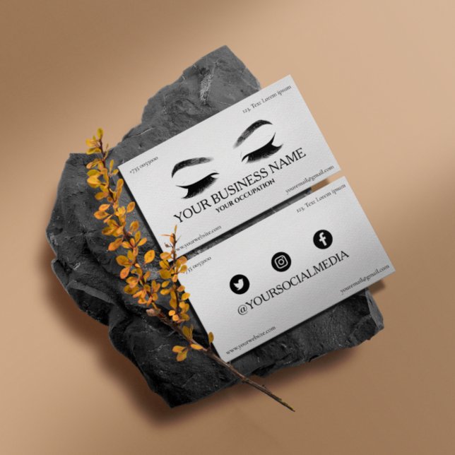 Beuty lashes cartes de visite pour les producteurs (Créateur téléchargé)