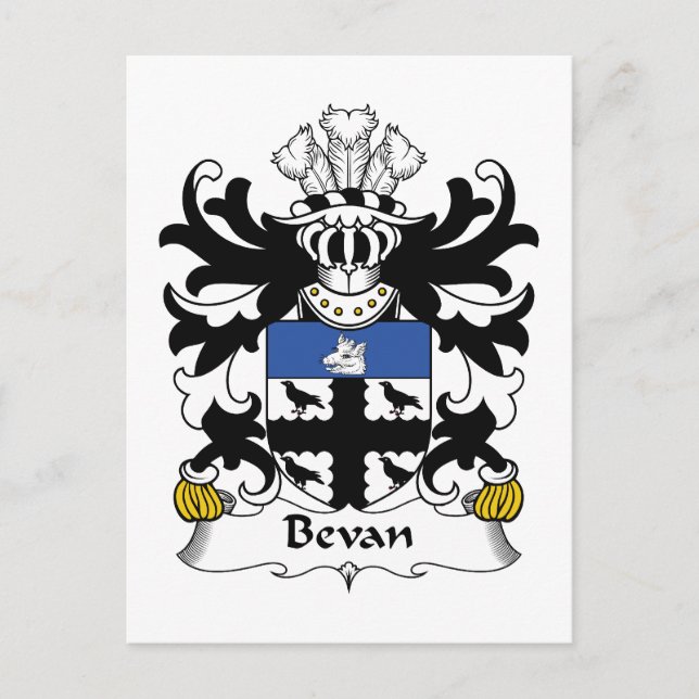 Bevan Family Crest Postcard (Front)