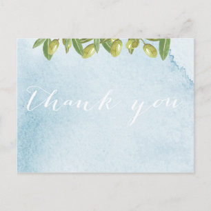 Bevenuti Italia Tuscan Wedding Thank You Postcard