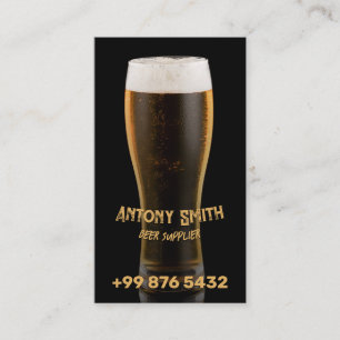 beverage bartender Professional   Beer Supplier Business Card